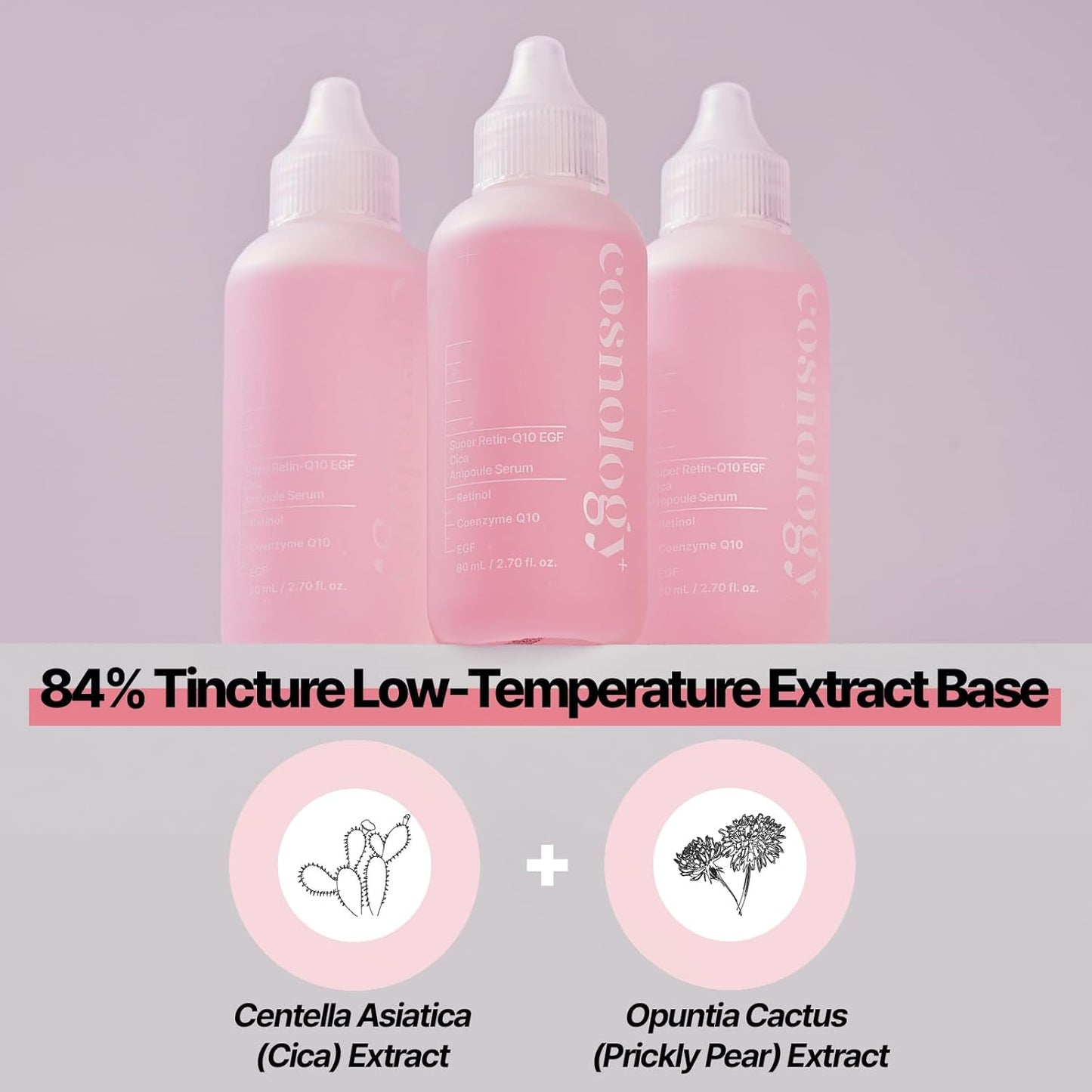 COSNOLOGY Retinol Anti-aging Serum with Coenzyme Q10,EGF,Pore Minimizing,Wrinkle Reduction,Centella Extract for Skin Soothing & Hydration | Clean Beauty, 2.70 fl.oz(80ml) | Korean Skincare