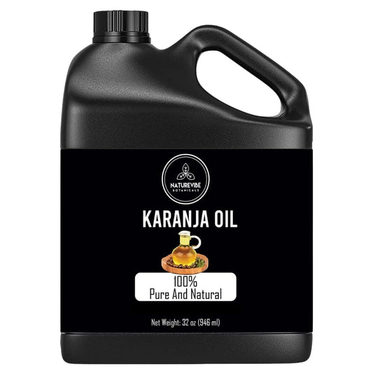 Naturevibe Botanicals Karanja Oil 32 Ounces | 100% Pure and Natural | Great for Skin Care and Hair Care
