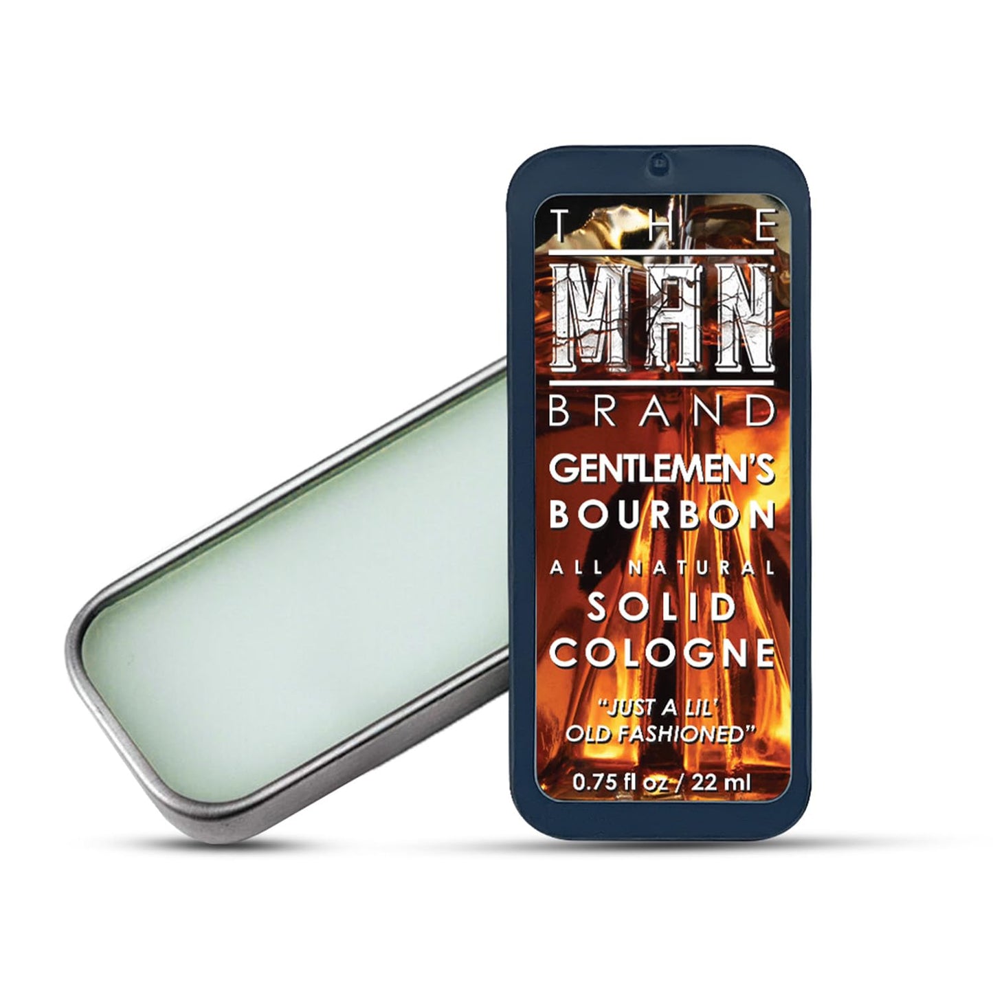 Gentlemen's Bourbon Solid Cologne - Natural Men's Travel Size Cologne - Wax Perfume (3/4 Ounce, Pack of 1)