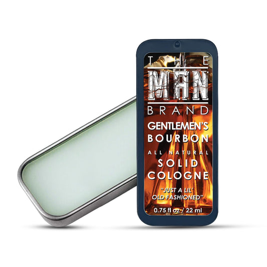 Gentlemen's Bourbon Solid Cologne - Natural Men's Travel Size Cologne - Wax Perfume (3/4 Ounce, Pack of 1)