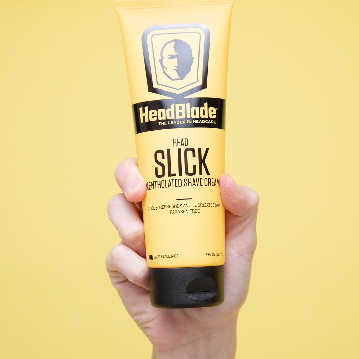 HeadBlade HeadSlick Shave Cream 8 oz for Smooth Headshaving for Bald Men, Helps with Irritation, Redness, & Razor Burn