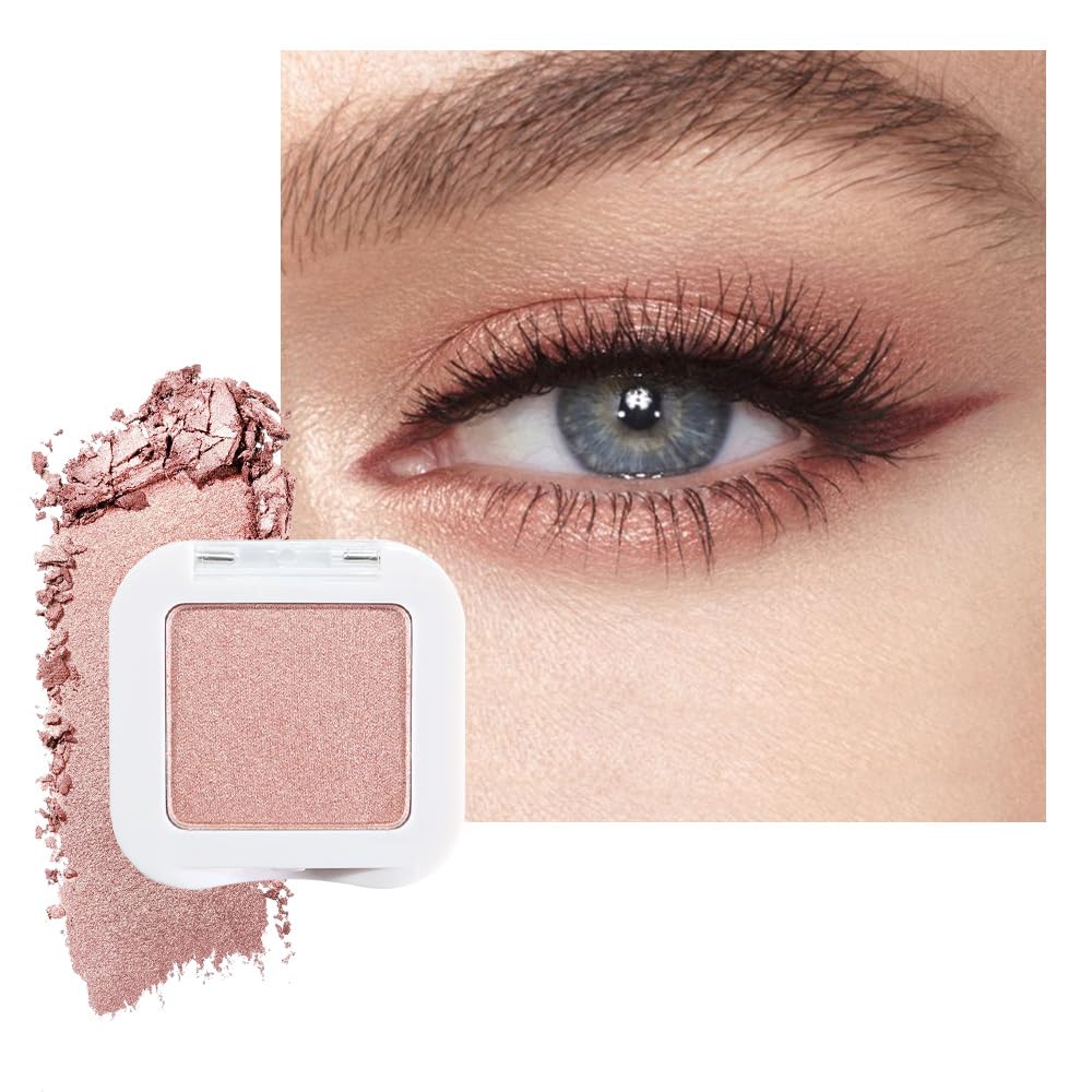 Glittler Single Eye Shadow Palette Makeup, Champagne Shimmer Monochrome Eyeshadow For Old Women, Pigmented Waterproof Sombras Para Ojos, Vegan, Talc, Paraben & Cruelty Free, 03