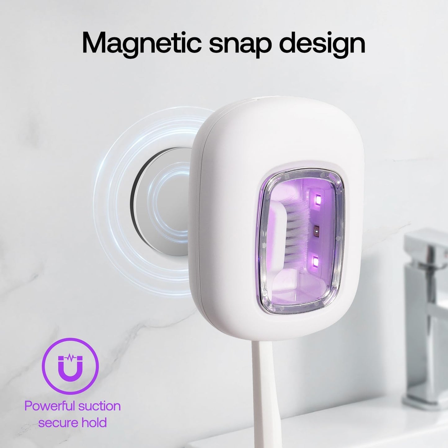 UV Toothbrush Covers Case and Holder,Dual UVC Light(2X Stronger), Clear Window,Toothbrush Cleaner Portable Brush Cover and Travel Case Fits Most Electric and Manual Toothbrushes