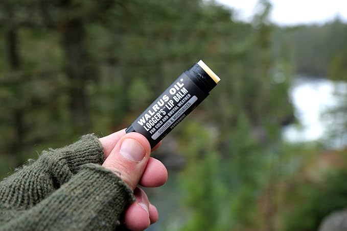 WALRUS OIL - Logger's Lip Balm, 2-Pack, 100% Vegan, Made with Candelilla Wax, Almond Oil, Coconut Oil, Jojoba Oil, and Natural Ingredients.