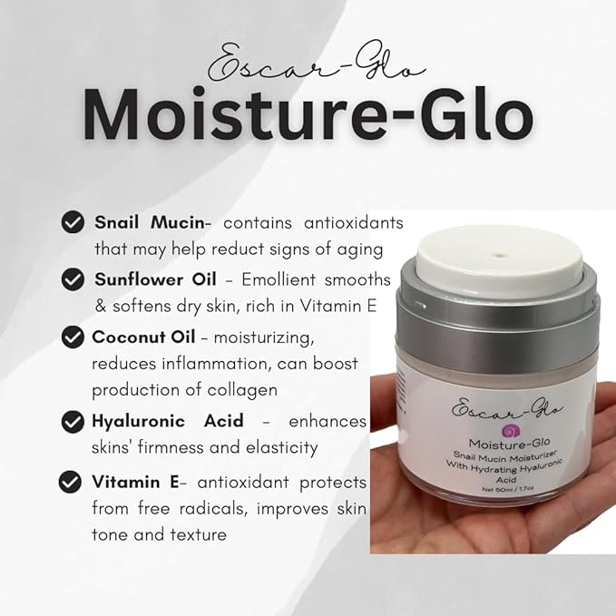 Trio Snail Mucin Unscented Cleanser, Toner and Moisturizer Skin Care Set, White