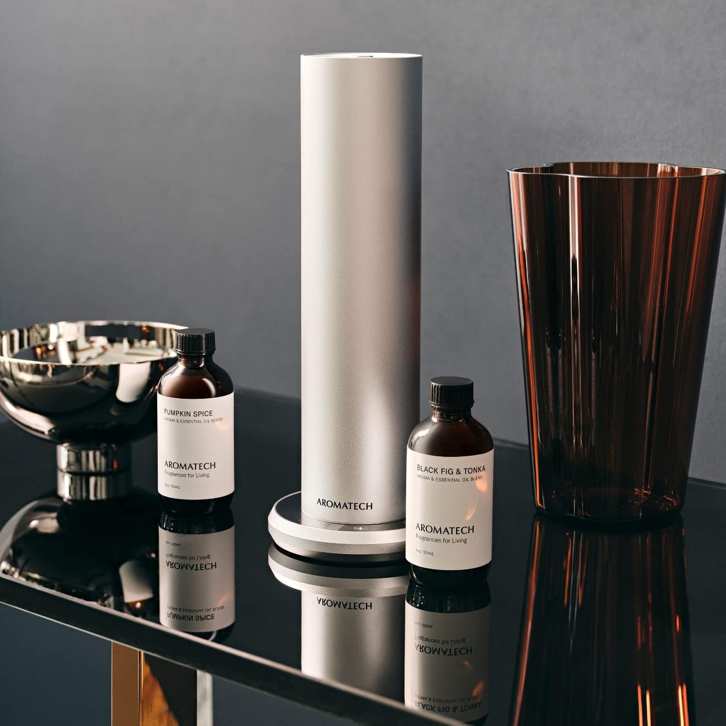 AromaTech Pumpkin Spice Aroma Essential Oil Blend: Luxury Hotel Inspired Aromatherapy with Pumpkin, Cinnamon & Vanilla Cream for Ultrasonic Diffusers & Nebulizers - 4 fl oz, 120 mL