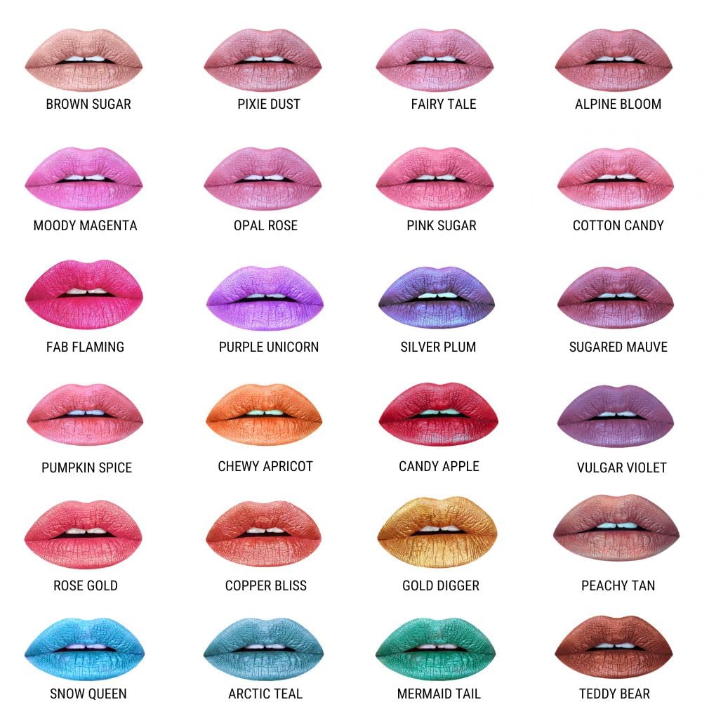 Aromi Metallic Liquid Lipstick | Chocolate Brown, Mahogany Bronze, Shimmery Finish, Vegan, Cruelty-free, Long-Lasting, Waterproof, Handmade (Teddy Bear)