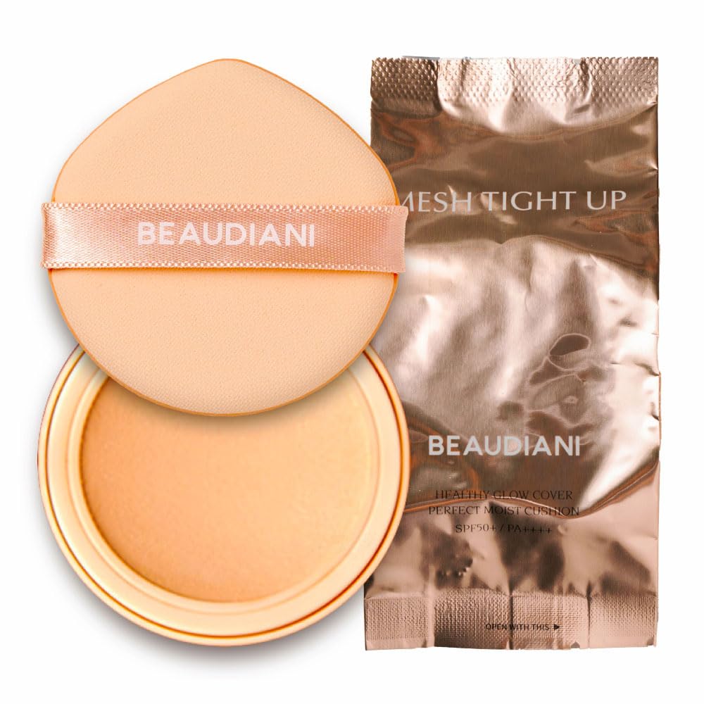 Mesh Tight UP Cushion Refill | Cushion Foundation | Buildable Coverage| Natural Finish | Dewy Glow Make up (03-REFILL Deep cover daily (#23-24))