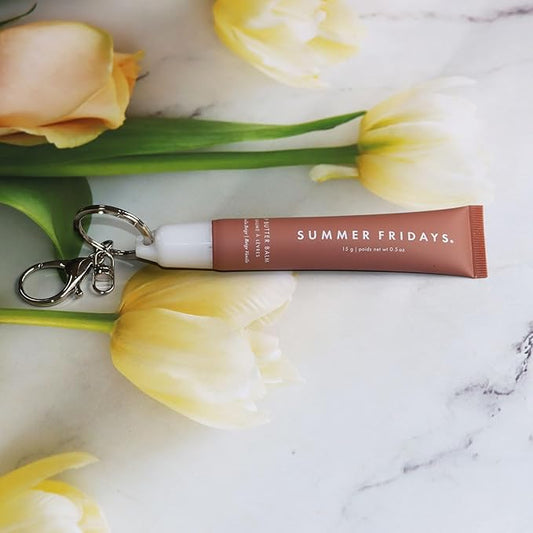 PIAOLGYI Keychain Cap for Summer Fridays,Lip Balm Replacement Cover,Attachment for Summer Fridays Lip Balm,White(ONLY Cap)