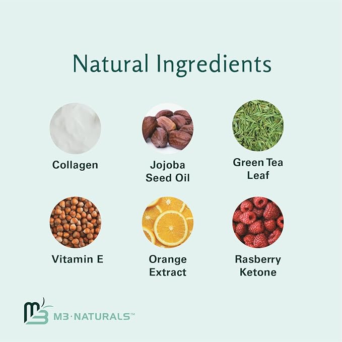 Stretch Mark Cream Infused with Collagen & Stem Cell Maternity Skincare Oil Removes Stretch Mark Prevention & Scar Remover Lotion Green Tea Extract & Raspberry Ketones by M3 Naturals