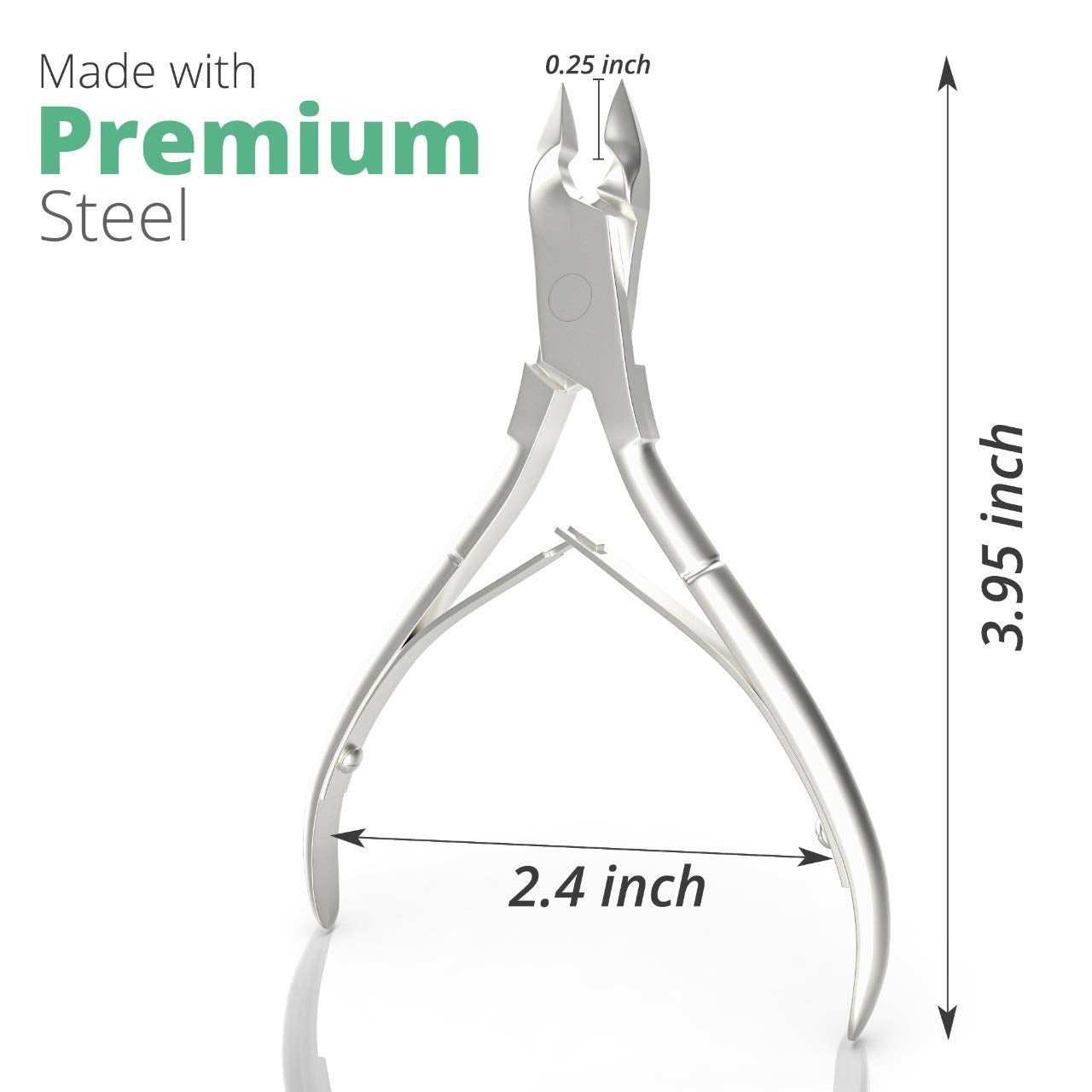 Professional Cuticle Trimmer Nail Cuticle Cutter Stainless Steel Cuticle Nippers with Sharp Blades of Cuticle Remover Clippers Manicure Tools Double Spring for Nail Care Pedicure Nail Tools (Silver)