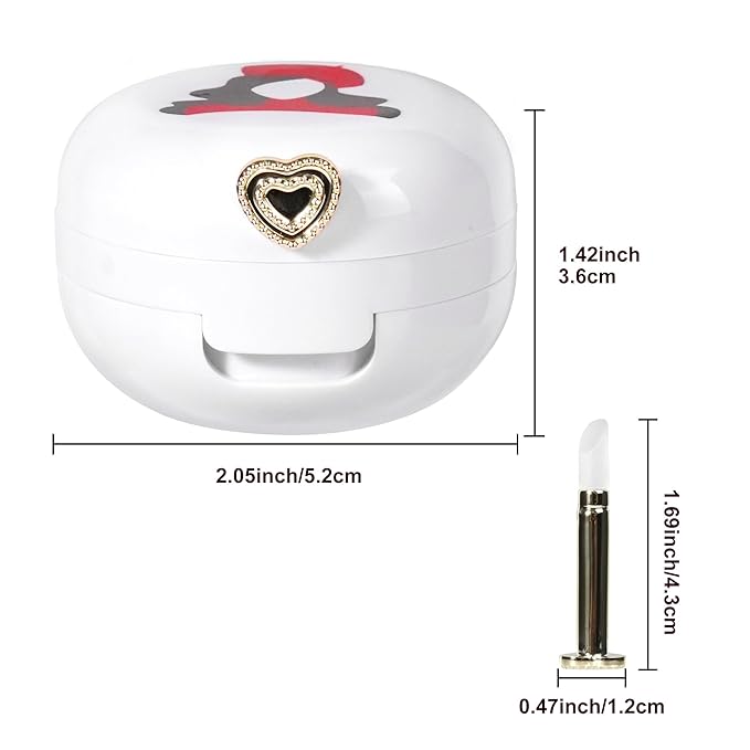 2 Pack Lip Balm Containers,Plastic Portable Empty Lip Balm Container with Mirror and Silicone Lip,Empty Lipstick Dispenser Box for Travel,Home