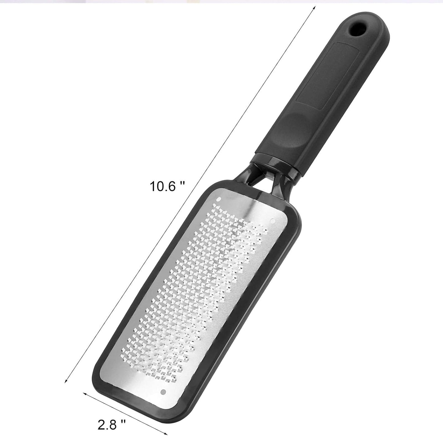 Foot Scrubber Foot Files Callus Remover Black Heel Grater Dead Skin Remover Stainless Steel Heel Scraper for Cracked Heels