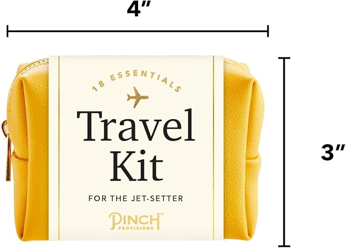 Pinch Provisions Travel Kit, includes 18 Must-Have Emergency Essential Items for Travelling, Ideal Road Trip or Airport Gift for Friends, Family & Peers, Portable Pouch