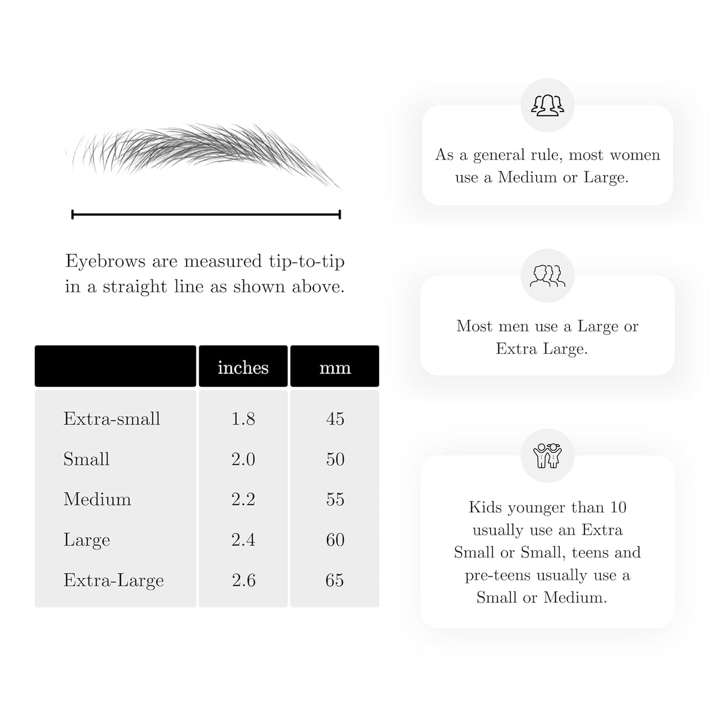 (10 pairs) Dark Brown Temporary Eyebrow Tattoo - Large Size - Waterproof & Smudgeproof - Everyday Brow Style Eyebrow Stickers - Sheet Lasts up to 30 Days - Won't Work on Existing Brows