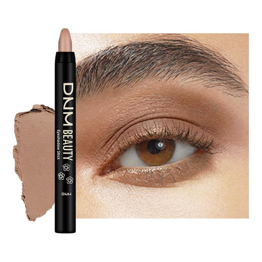 Nude Brown Matte Cream Eye Shadow Stick Makeup for Women, Nude Brown Matte Eyeliner Pencil Eyeshadow Brightener Stick for Eyes, Waterproof Eyeshadow Applicator Blendable sombras para ojos 61#