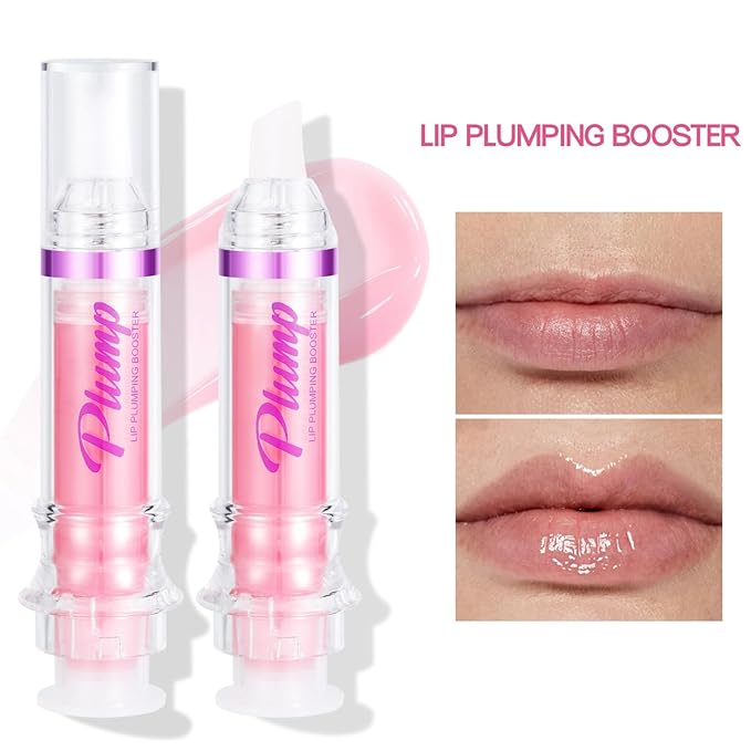 Lip Plumper Gloss,Natural Spicy Lip Plumping Booster Moisturizing Hydrating Lip Plumping Oil and Lip Care Serum for Women Girls(#2)