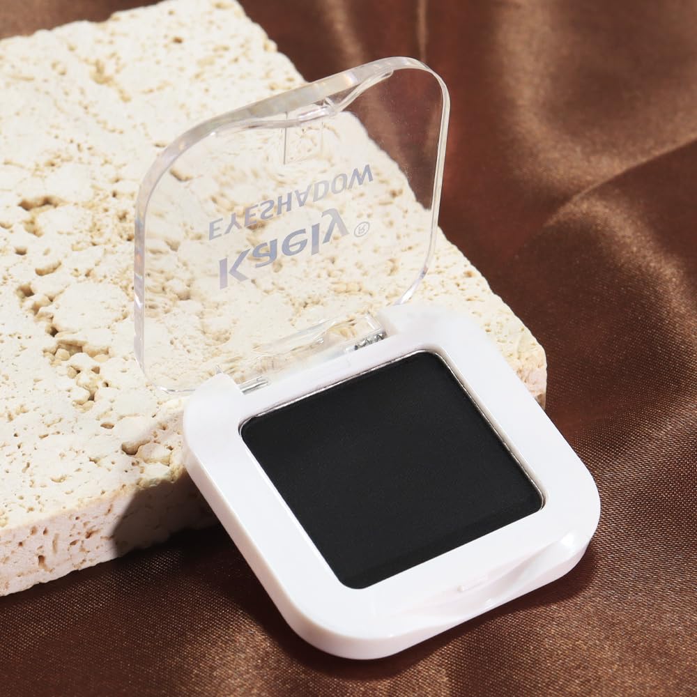 Dark Black Matte Eyeshadow – Smoked Eye Shadow, Daily Waterproof Long-Lasting Eyeshadow Powder Palette for Women Neutral Eye Makeup sombras para ojos (04)