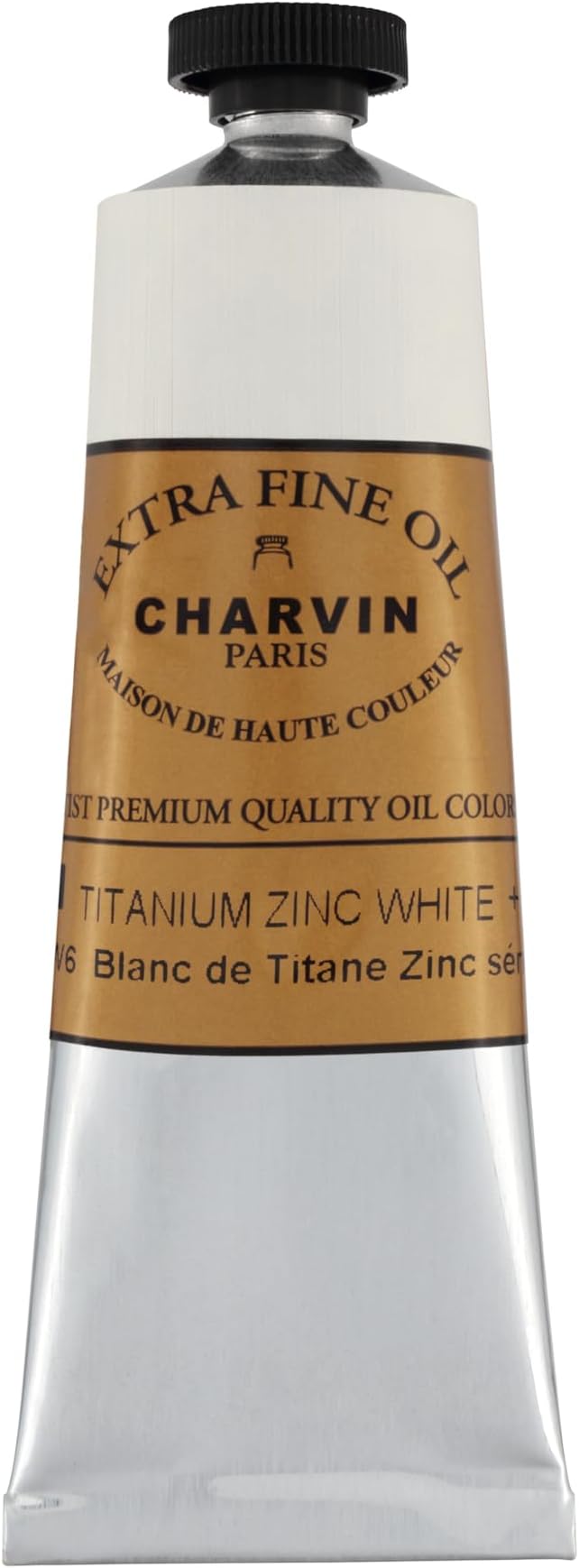 Charvin Extra Fine Oil Paint, Titanium Zinc White 60 mL - Triple-Milled, Rich Texture, Poppy Oil-Based, Light-Fast, Handmade, Archival Quality