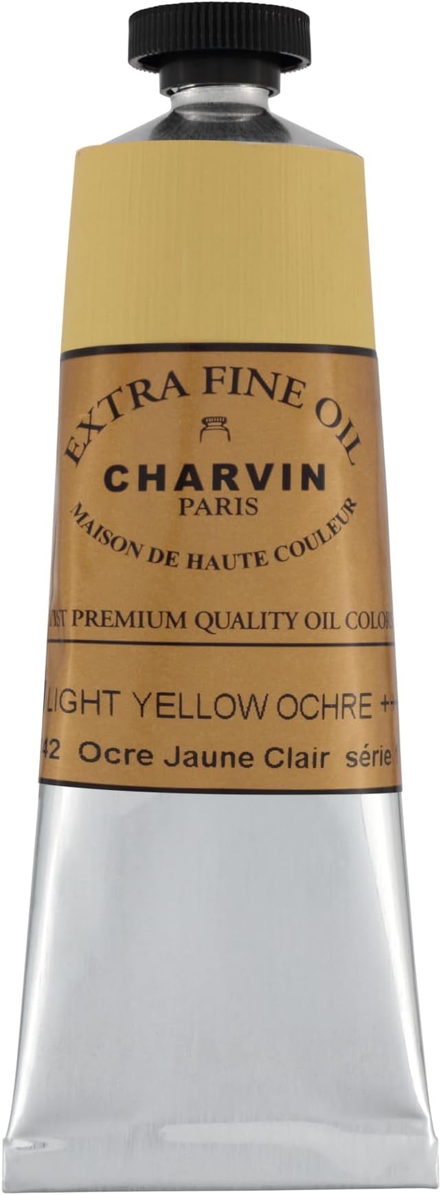 Charvin Extra Fine Oil Paint, Yellow Ochre Light 60 mL - Triple-Milled, Rich Texture, Poppy Oil-Based, Light-Fast, Handmade, Archival Quality
