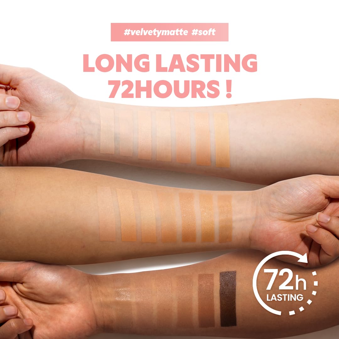 TIRTIR Mask Fit All Cover Pink Cushion Foundation | High coverage, Velvety Matte Finish, Lightweight, Flawless, Corrects Redness, Korean Cushion (#35N Walnut, Full Size, 0.63 Fl Oz)