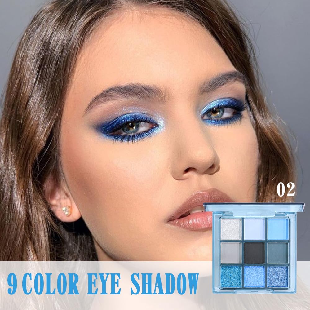 9 Color Eyeshadow Palette Makeup, Neutral Nude Matte Eye shadow & Shimmer Eyeshadow,Long Lasting Waterproof Eye shadow Makeup Palette for Women 02#