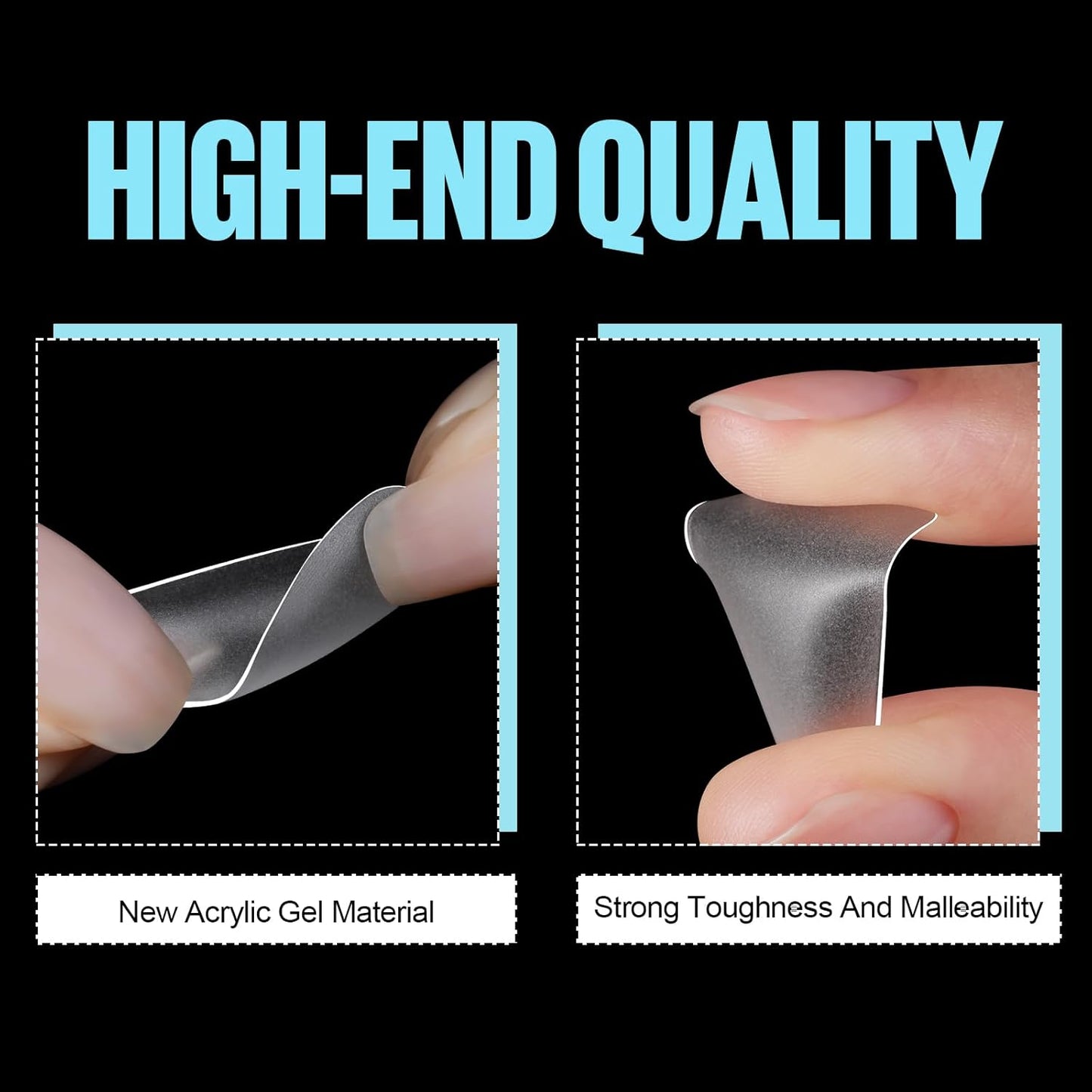 TOMICCA Medium Coffin Nail Tips 360pcs Soft Pre Shaped Gel Nail Tips 15 Sizes Full Cover Coffin Nails Acrylic Full Matte Gel Fake Nails for Soak Off Nail Extensions