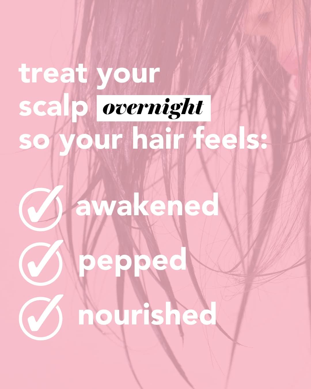 Saturday Skin Scalp + Hair Strengthening Peptide Treatment Overnight Serum Awakened Pepped Nourished Thicker Longer for Thin & Dry Hair Collagen Keratin (2.70 Fl. Oz.)