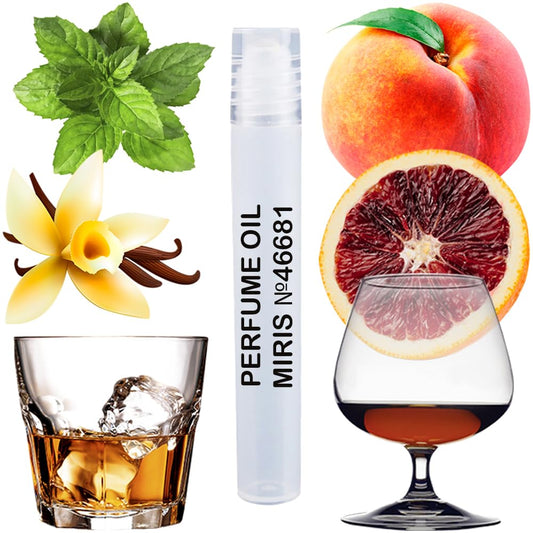 MIRIS Perfume Oil No. 46681, Inspired by Bitter Peach, Long-Lasting Unisex Roll-On For Women and Men, Rollerball 0.34 Fl Oz / 10 ml