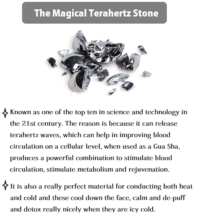 Terahertz Stone Gua Sha Scraping Tools Lymphatic Drainage Massager Facial Energy Beauty Myofascial Release Tool Linfatic Drainage