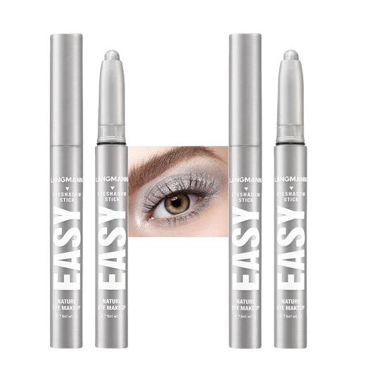 Jolilab Eyeshadow Stick Set, 2 Colors Matte Professional Bright-Colored Contouring and Highlight Stick, Cream Waterproof Long Lasting High Pigmented Eye Shadow. (2, 07+07 2pcs)