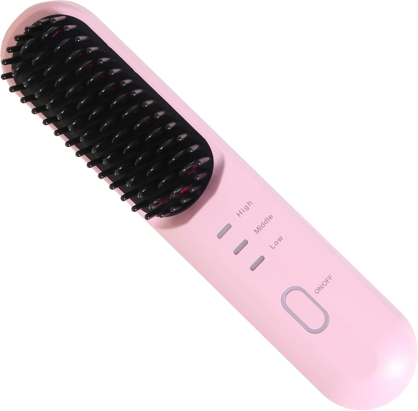 Rechargeable Hot Hair Brush Straightener Heat Pressing Combs Ceramic Electric Straightening Comb, Anti Burn for Natural Black Hair Beard Wigs Holiday Gifts