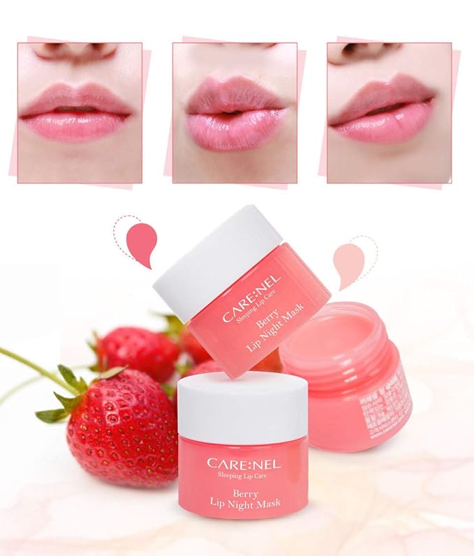 Lip Sleeping Mask 5g (Berry2+Lime1) (3Set) - Lip gloss Cream - Overnight Treatments Lip Balm
