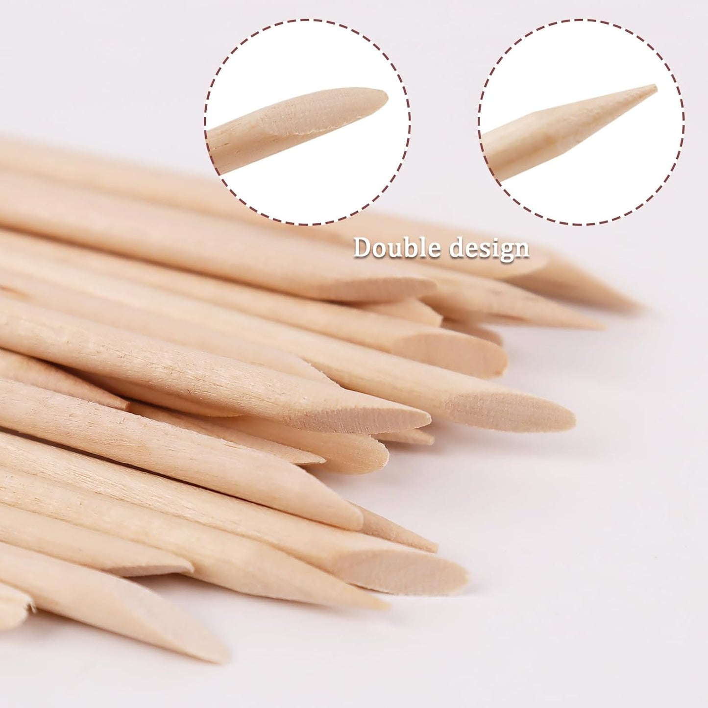 400 Pcs Orange Wood Stick, 4.5 Inch Wooden Cuticle Pusher Sticks for Nail, Manicure Pedicure Sticks for Nail Art