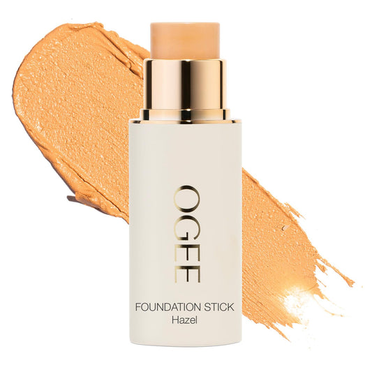 Ogee Sculpted Complexion Foundation Stick (Hazel 2.00N - Light, Golden Undertones) Full Coverage Foundation Makeup - Instantly Balance & Even Complexion - 70% Organic Ingredients