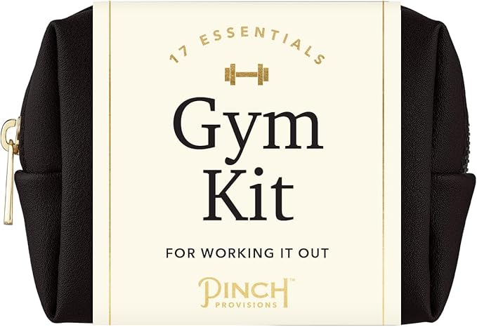 Pinch Provisions Gym Kit, includes 15 Personal Care Essentials for Wellness & Beauty, Perfect for Gifts, Gym Bags, Duffle Bags & Lockers (Black)