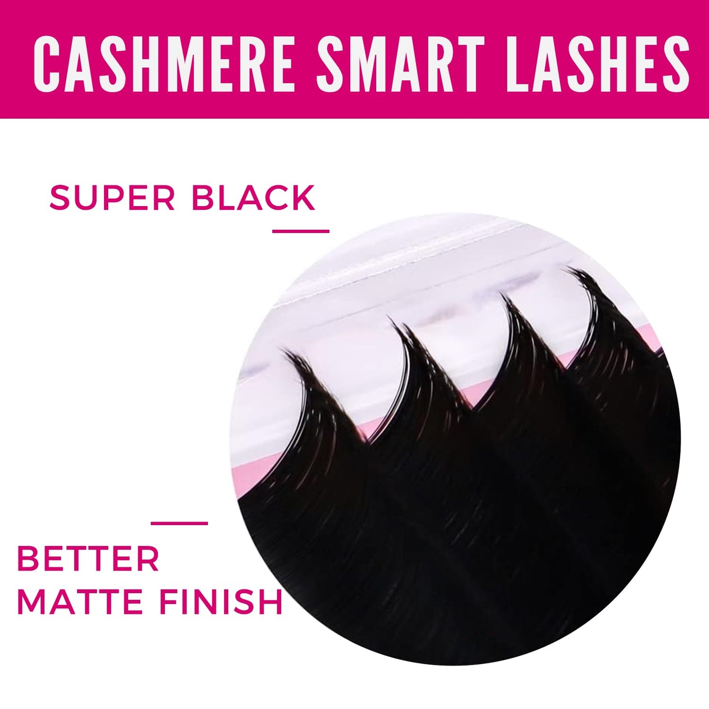 VEYES INC Cashmere Smart Fan Lash Extensions 0.03 0.05 0.07 C/CC/D Curl 8-20mm Mixed & Single Length, Super Matte Black Volume Lashes, Professional Supplies for Lash Techs (0.05 D 15mm)