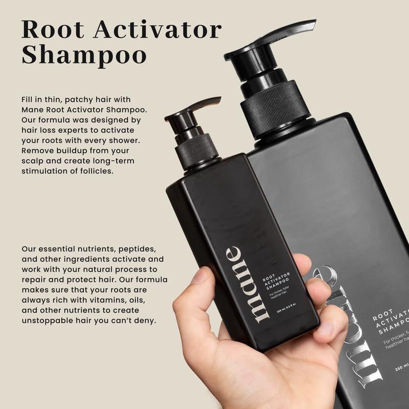 Hair Growth Shampoo for Men (250ml) Activating Follicles & Roots for Thicker & Fuller Hair | Cleanse, and Hydrate Scalp | Root Activator | Regrowth Shampoo for Men