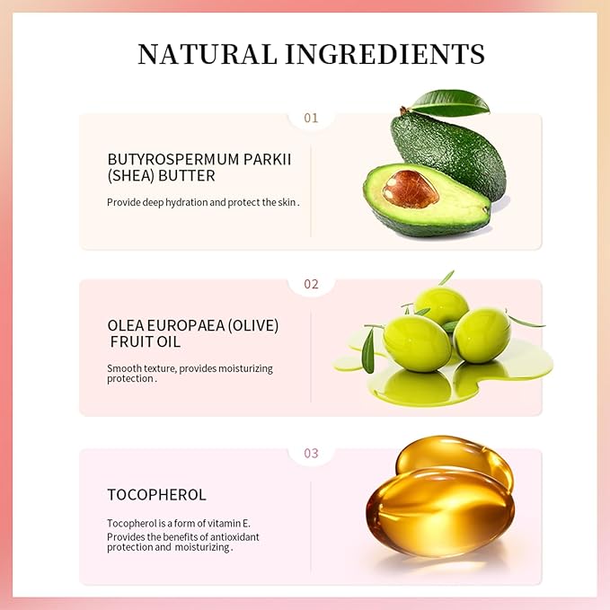 Erinde Lip Butter Balm, Moisture Hydration Lip Butter Gloss, Sheer Tinted Lip Mask and Lip Balm, Soothing Lip Treatment Care Makeup, Shine Lip Glow Oil for Dry, Chapped Lips, 04 Poppy