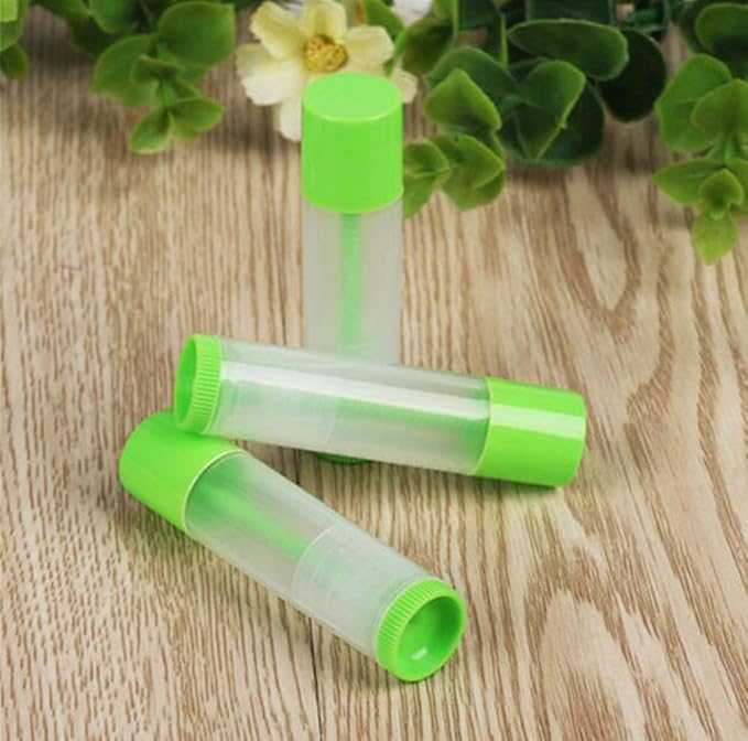 5ml 50 Pcs Empty Clear Lip Balm Tubes Containers with Twist Bottom and Multi Color Caps for Making Lip Balm,DIY Cosmetic Tubes