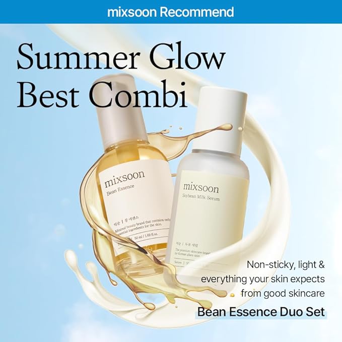 mixsoon Bean Essence, Vegansnail, Exfoliating Essence for face, Hydrating Korean Skin Care,Glassskin 1.69 fl.oz/50ml
