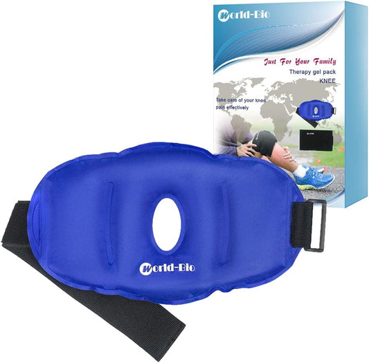 Reusable Knee Ice Pack Wrap, Ice Pack for Knee,Adjustable Cold Compress,Cold Therapy Gel Pads for Pain Relief, Arthritis,Surgery Recovery & Sports Injuries 11.5'' x 7''