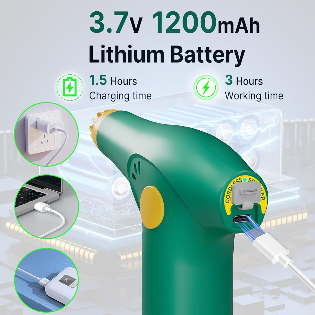 T TOVIA: Garden Sprayer 1 Liter Battery Spray Bottle Powered Electric, Rechargeable, Portable Garden and Plant Sprayer, Mister, for Outdoor and Indoor Plants,Cleans and Gardens, Handheld Powered