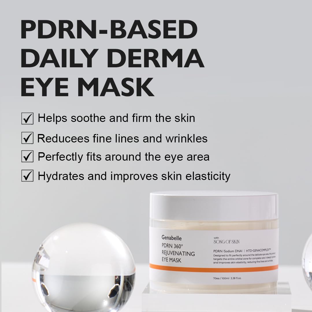 PDRN 360° Rejuvenating Eye Mask – Full Eye Area Care for Hydration, Firming & Elasticity with PDRN & Peptides – Targets Dark Circles, Puffiness & Fine Lines – 3.38 fl oz.