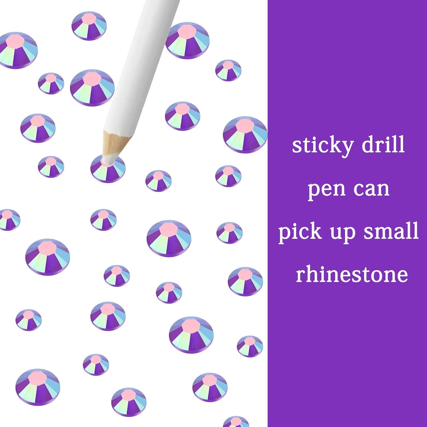 Multi Size 3mm 4mm 5mm Rhinestones Set for Nails Crafts Fuchsia Non Hotfix Rhinestones Nail Gems Rhinestone Jelly AB&Round Flat Back Resin Rhinestone for Makeup Clothes Shoes Eyes Bottles Crafts