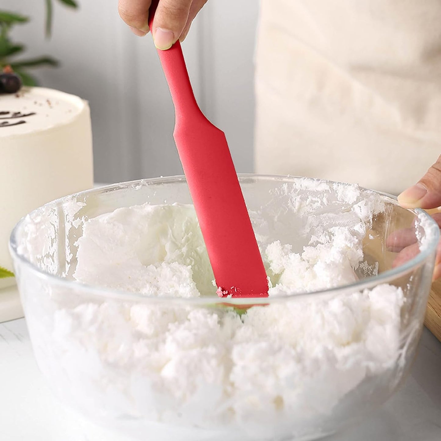 6pcs silicone double end scraper creative mini tip spatula cosmetics heat resistant safety spatula foundation make-up makeup tool, reusable rubber spatula beauty silicone stirrer for cosmetics kitchen