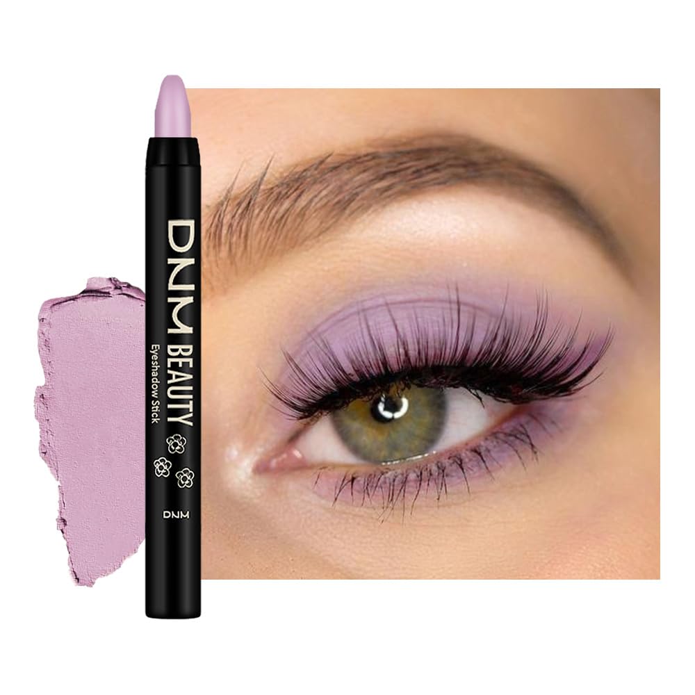 evpct Lavender Purple Matte Cream Eye Shadow Sticks Brightener Pencils for Women, Purple Silky Eyeshadow Applicator Stick Pen Waterproof, Blendable Crease-Proof Stick Eyeshadow Matte Eye Makeup 69