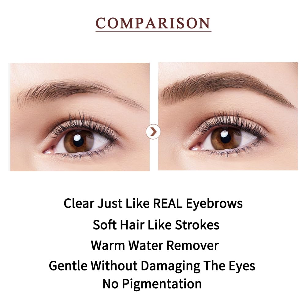 Waterproof Eyebrow Pen - Microblading Tattoo Brow Pencil, 24 Hours Long Lasting, Creates Natural Looking (Auburn - 2 PCS)