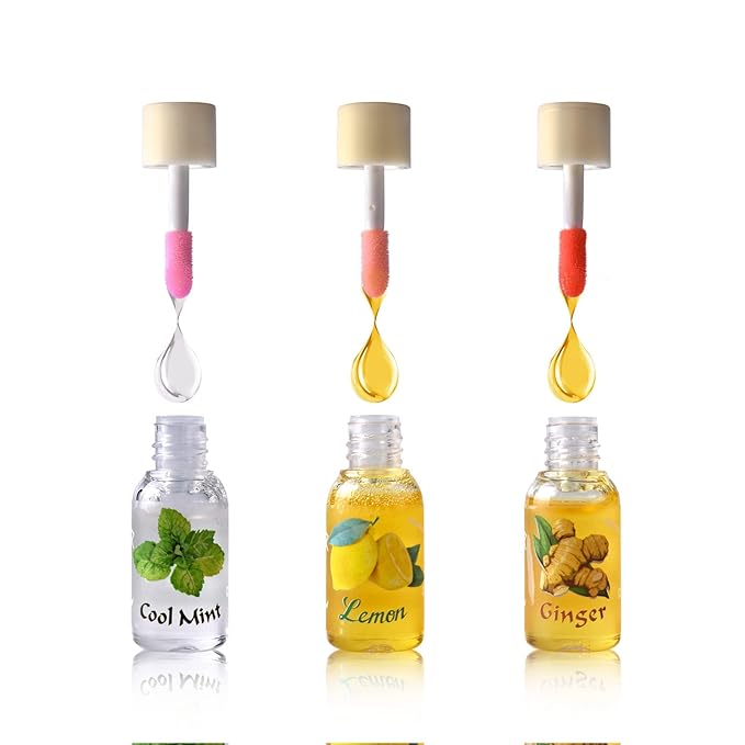 LAMUSELAND 3Pcs Mini Cute Lip Oil, Hydrating Clear Lip Gloss for Lip Care to Prevent and Soothe Dry, Chapped Lips (A (3Pcs))