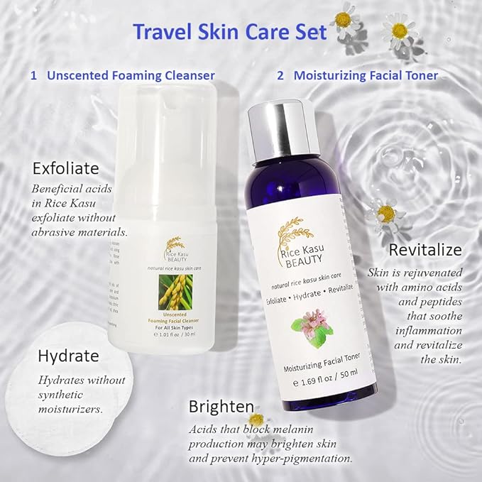 Travel Skin Care Set, Rose Geranium, 2.71 Fluid Ounce